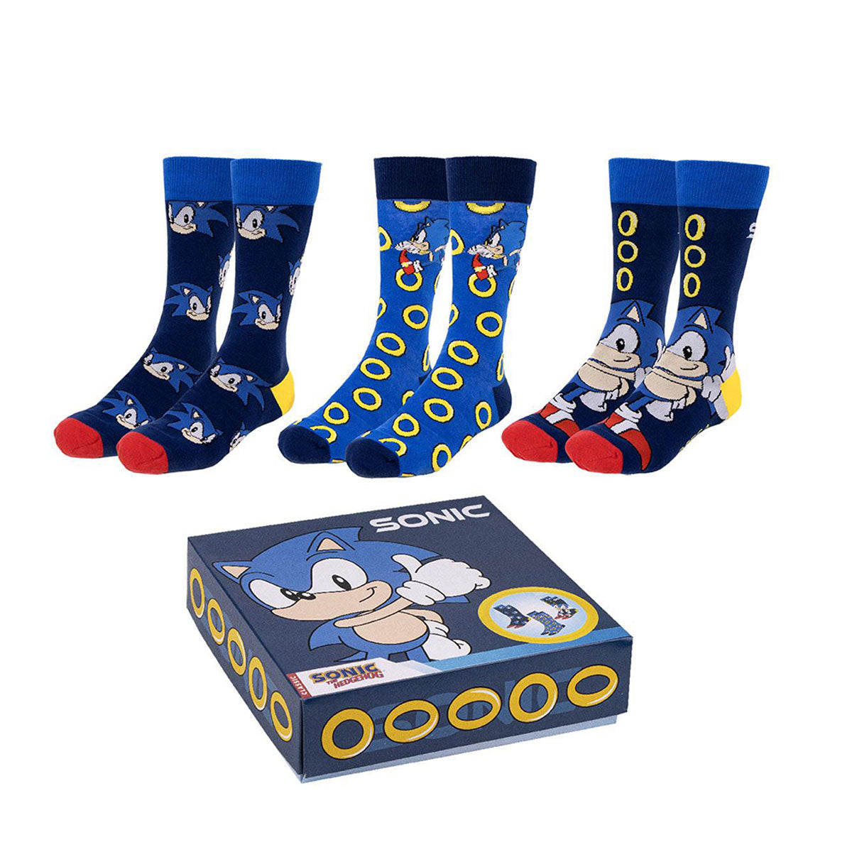 Pack 3 Meias Sonic